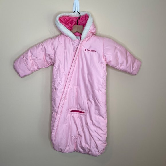 Columbia Other - Columbia Pink Bunting Bag Size 18 Months Infant Snowsuit Hooded